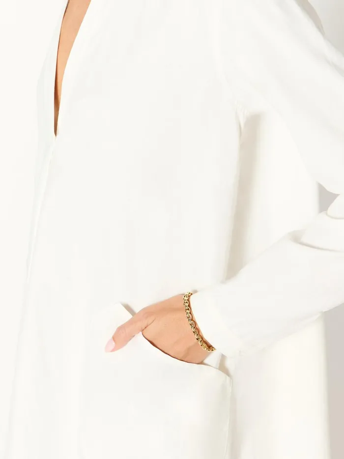 The Ives Popover Dress Ivory Women Brochu Walker Dresses