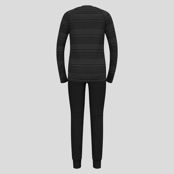 The Kids039 Active Warm Base Layer Set Black 8211 Grey Melange Kids Odlo Base Layers The Kids039 Active Warm Base Layer Set Black 8211 Grey Melange Kids Odlo Base Layers