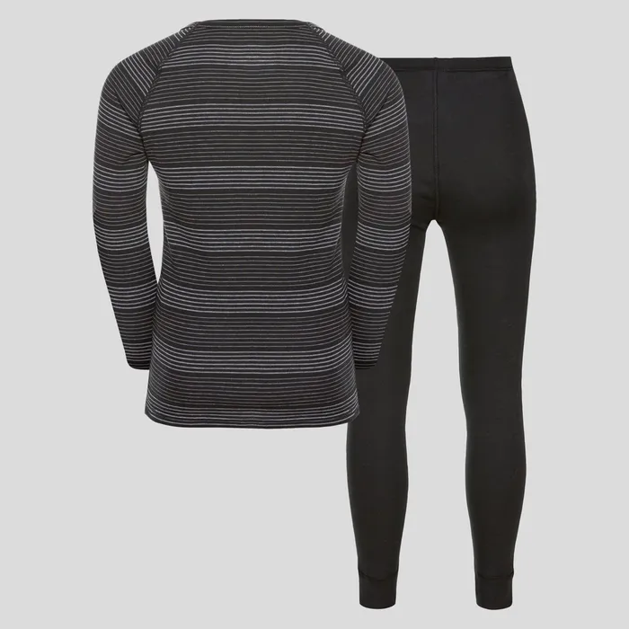 The Kids039 Active Warm Base Layer Set Black 8211 Grey Melange Kids Odlo Base Layers The Kids039 Active Warm Base Layer Set Black 8211 Grey Melange Kids Odlo Base Layers