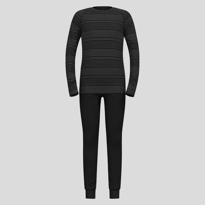 The Kids039 Active Warm Base Layer Set Black 8211 Grey Melange Kids Odlo Base Layers The Kids039 Active Warm Base Layer Set Black 8211 Grey Melange Kids Odlo Base Layers
