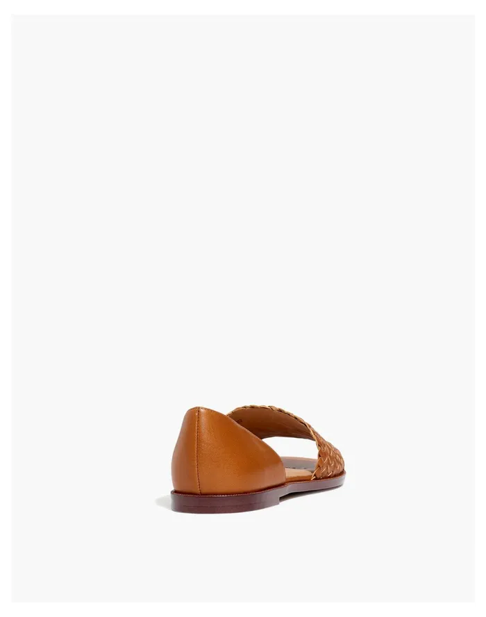 The Kinsley DOrsay Flat In Woven Leather English Saddle Women Madewell Sandals The Kinsley DOrsay Flat In Woven Leather English Saddle Women Madewell Sandals