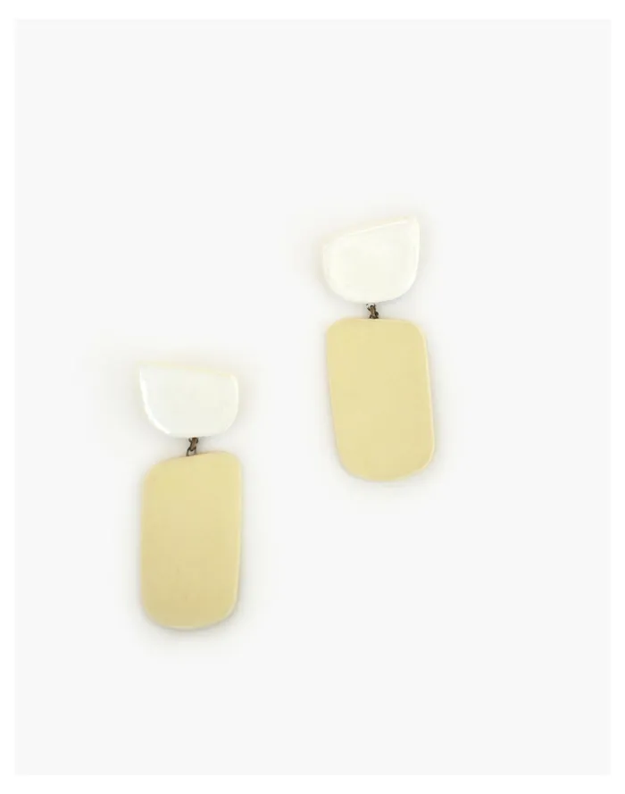 THE LATCH KEY Emmie Earrings Light Yellow Women Madewell Earrings