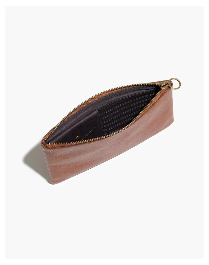 The Leather Pouch Clutch English Saddle Women Madewell Pouches and Wallets The Leather Pouch Clutch English Saddle Women Madewell Pouches and Wallets