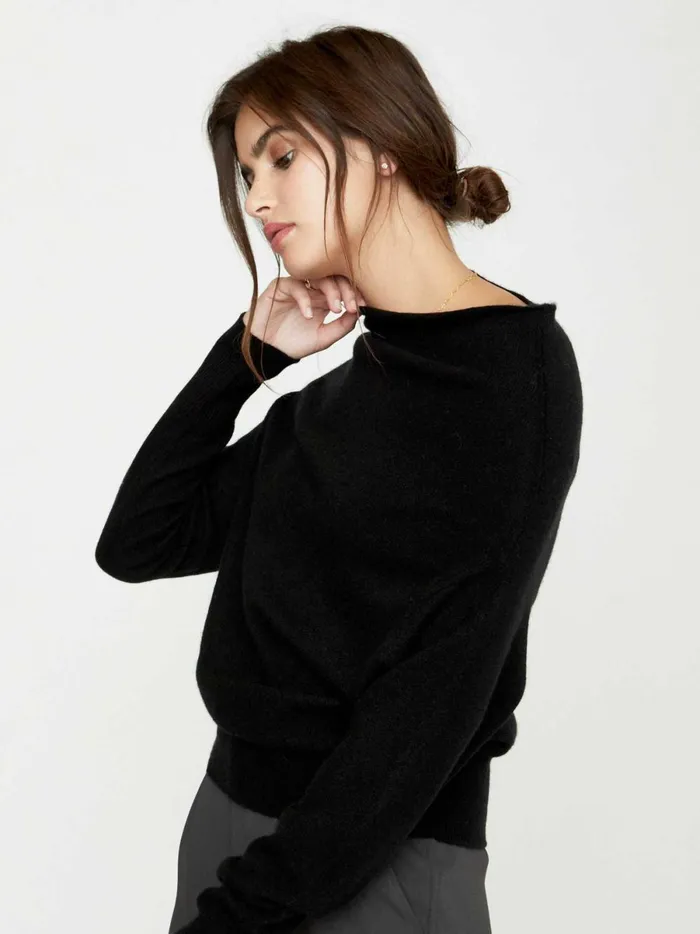 The Lori Off Shoulder Black Onyx Women Brochu Walker Sweaters