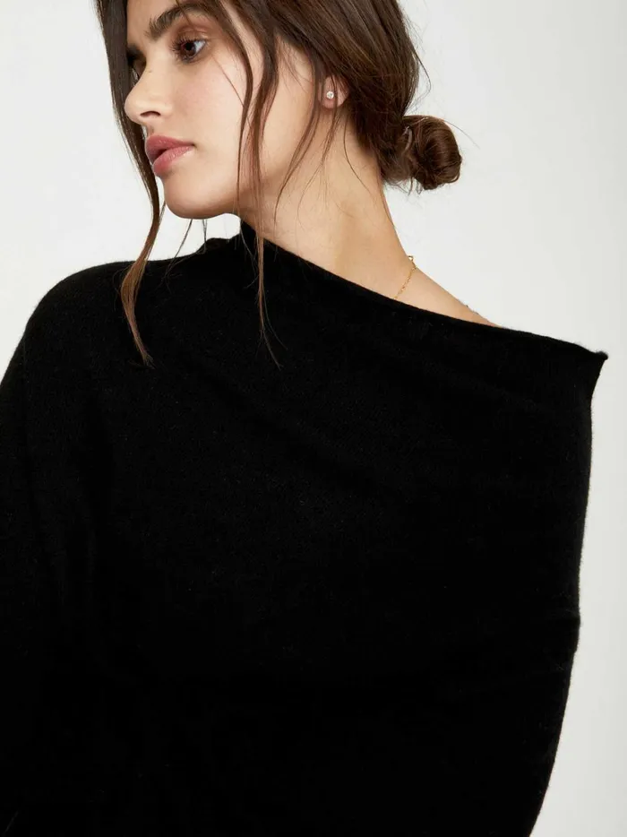 The Lori Off Shoulder Black Onyx Women Brochu Walker Sweaters