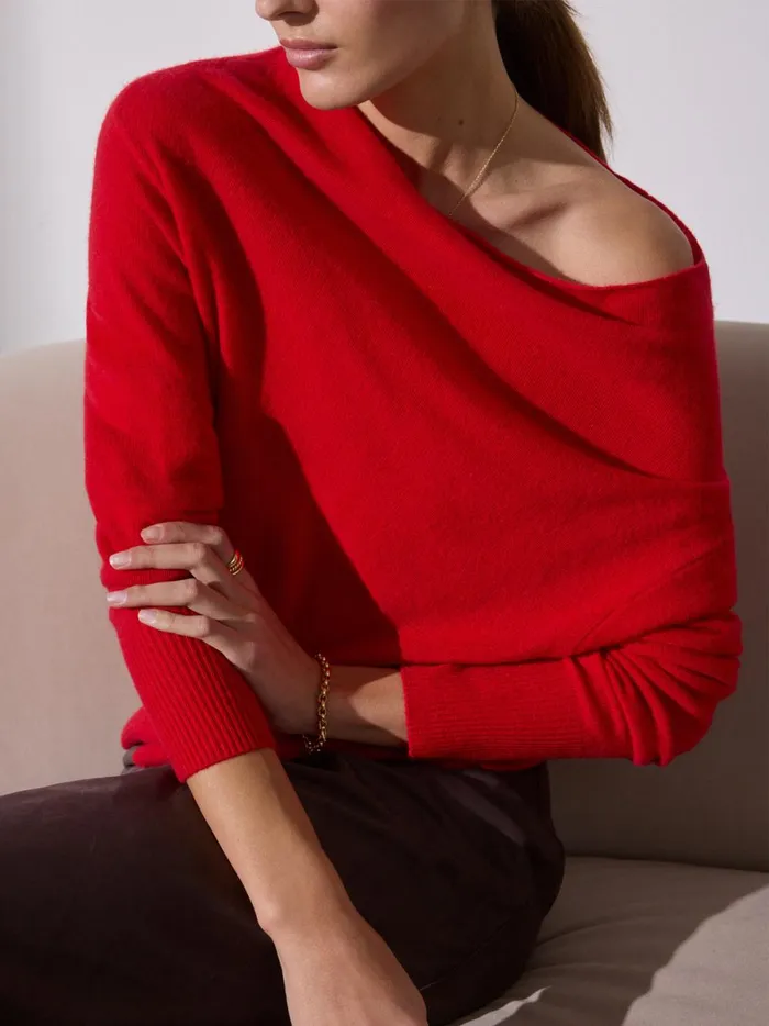 The Lori Off Shoulder Rouge Women Brochu Walker Sweaters