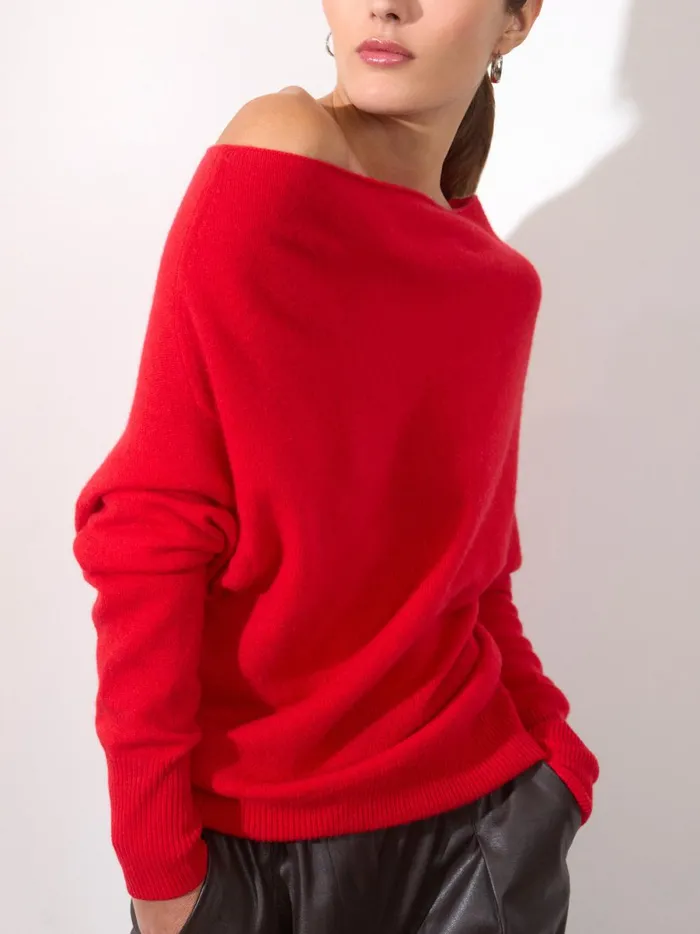 The Lori Off Shoulder Rouge Women Brochu Walker Sweaters