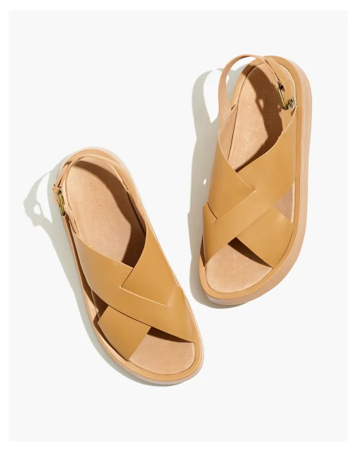 The Maeva Flatform Sandal Amber Brown Women Madewell Sandals