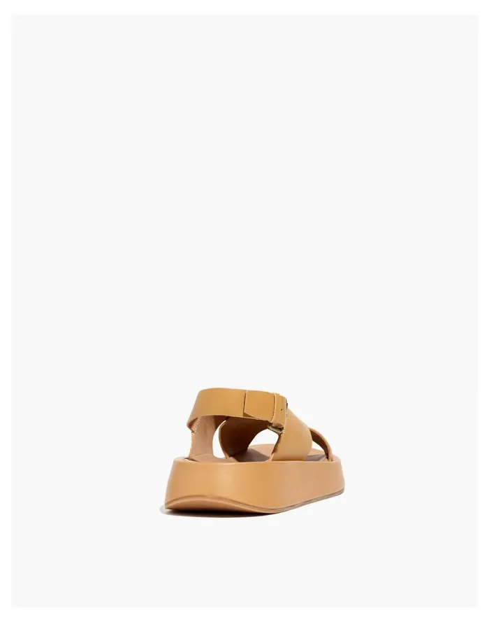 The Maeva Flatform Sandal Amber Brown Women Madewell Sandals