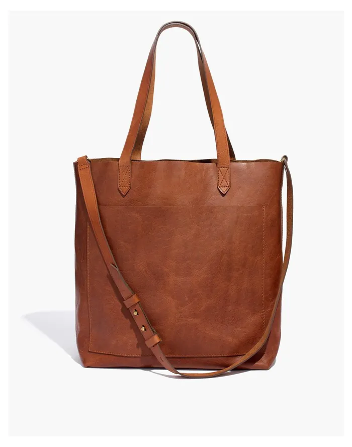 The Medium Transport Tote English Saddle Women Madewell Bag Straps