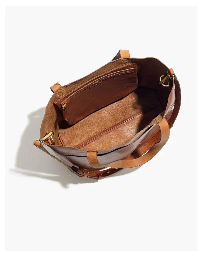 The Medium Transport Tote English Saddle Women Madewell Bag Straps