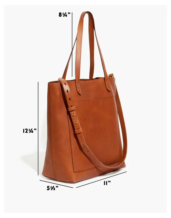 The Medium Transport Tote English Saddle Women Madewell Bag Straps