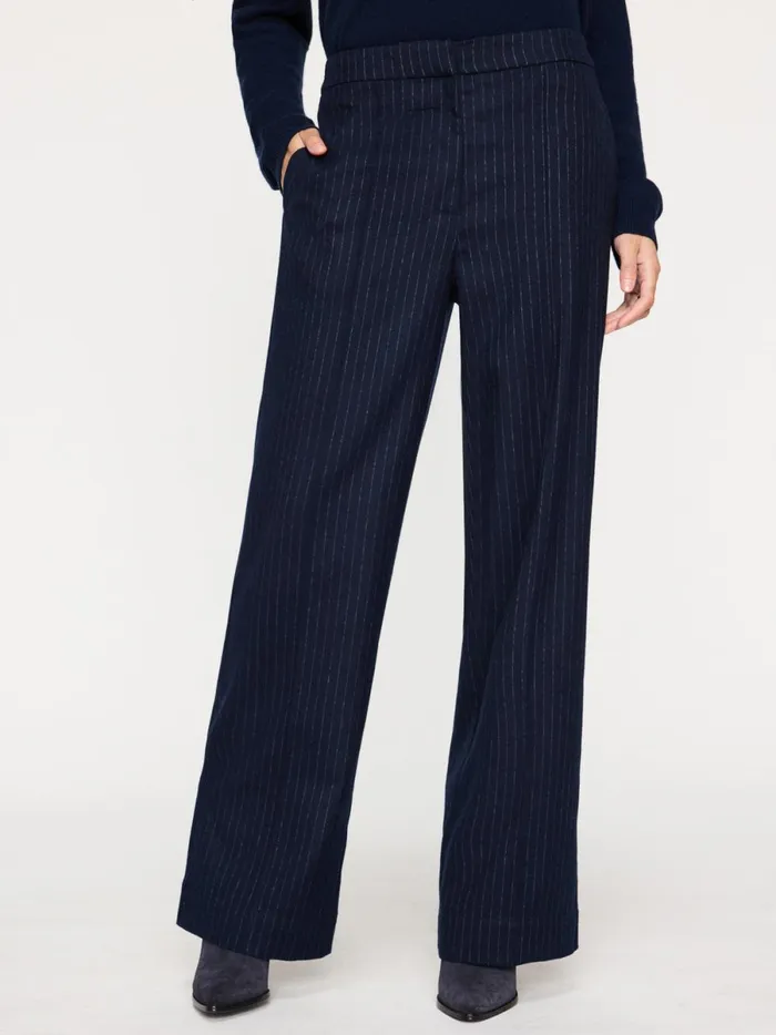 The Olena Pinstripe Pant Baltic Pinstripe Women Brochu Walker Bottoms