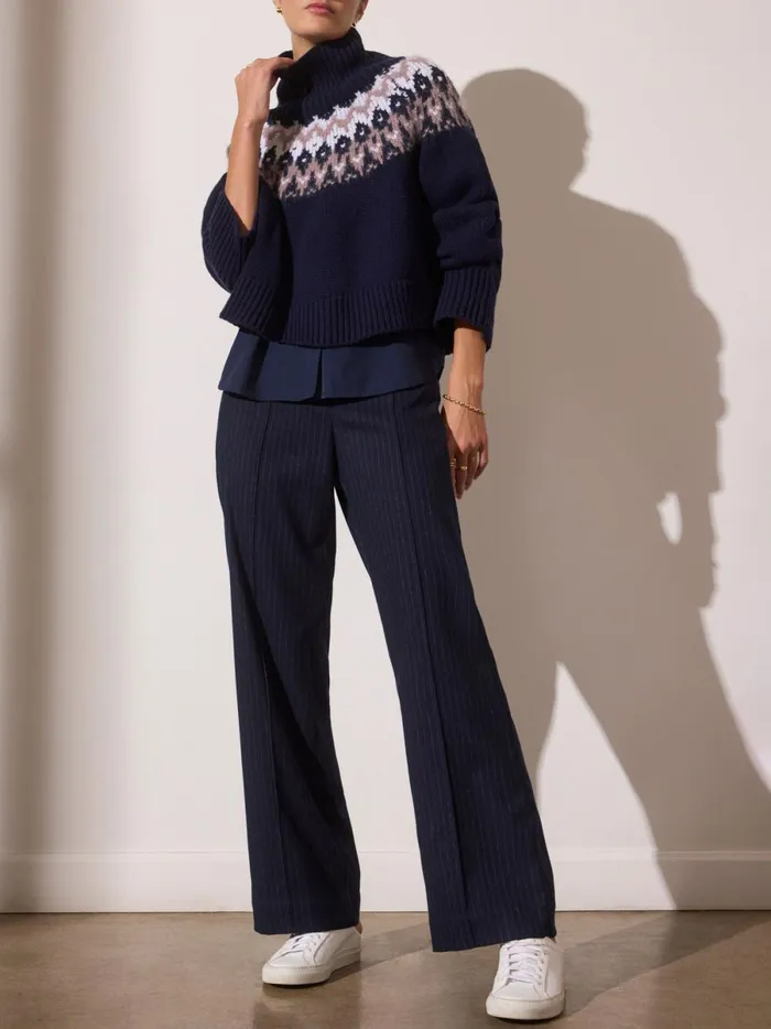The Olena Pinstripe Pant Baltic Pinstripe Women Brochu Walker Bottoms