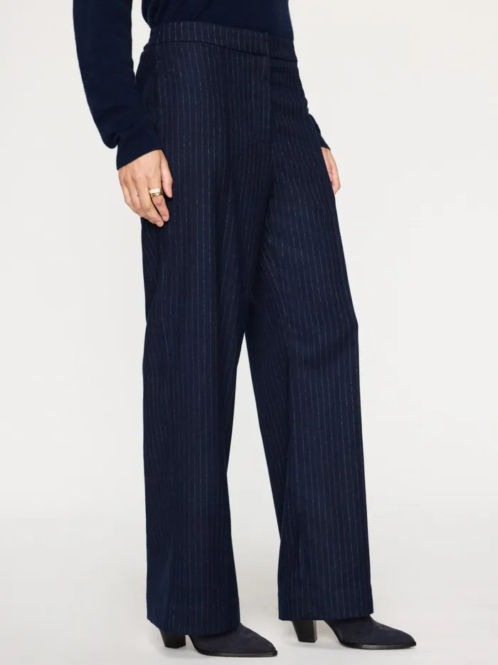 The Olena Pinstripe Pant Baltic Pinstripe Women Brochu Walker Bottoms