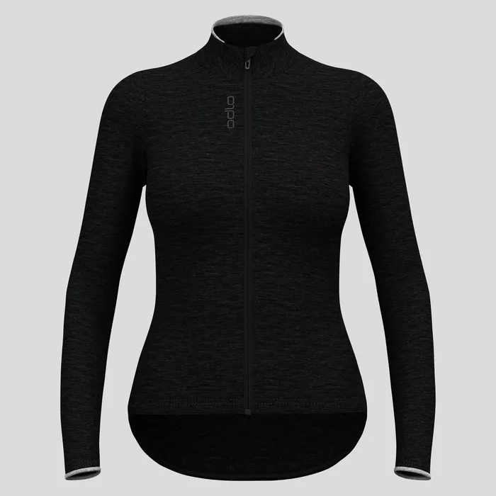 The Performance Wool Long Sleeve Cycling Jersey Black Women Odlo Mid Layers and Longsleeves The Performance Wool Long Sleeve Cycling Jersey Black Women Odlo Mid Layers and Longsleeves