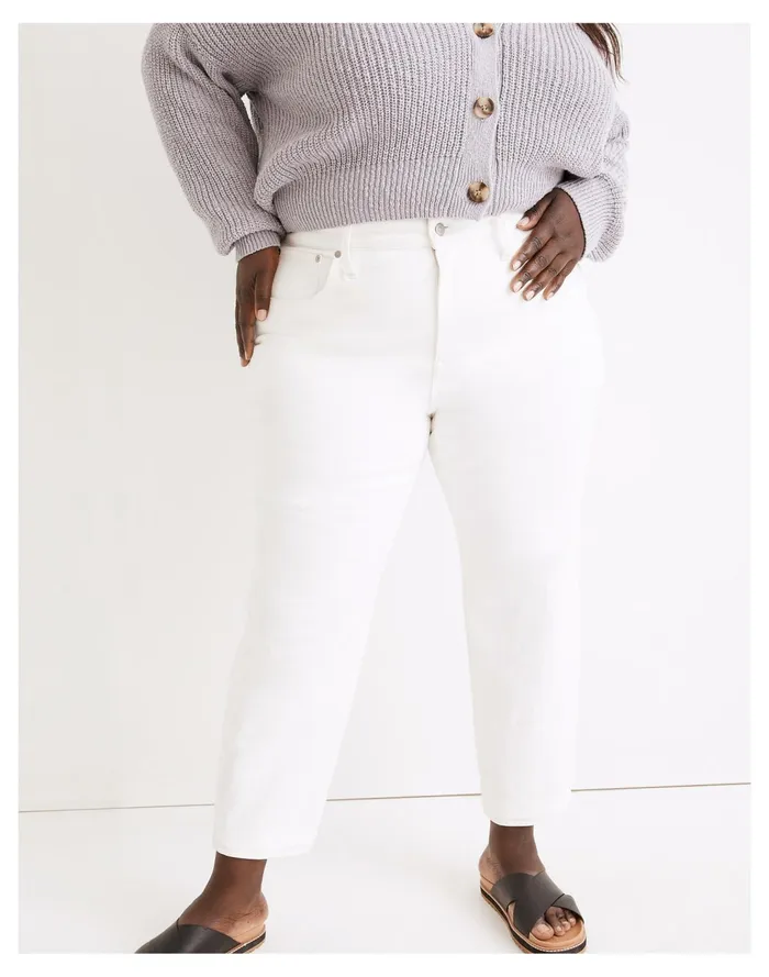 The Plus Curvy Perfect Vintage Jean In Tile White Tile White Women Madewell Jeans