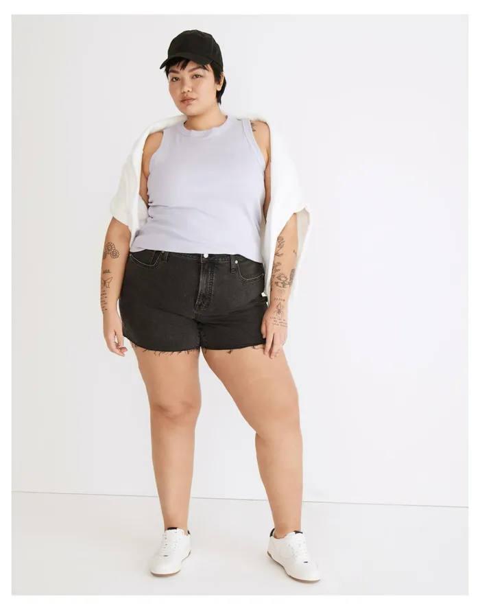 The Plus Perfect Jean Short In Lunar Wash Lunar Wash Women Madewell Shorts