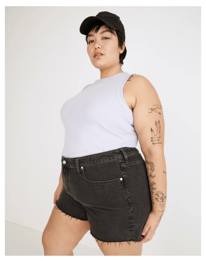The Plus Perfect Jean Short In Lunar Wash Lunar Wash Women Madewell Shorts The Plus Perfect Jean Short In Lunar Wash Lunar Wash Women Madewell Shorts