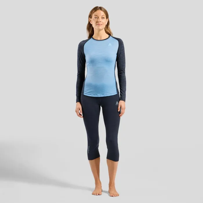 The Revelstoke Performance Wool Warm 34 Bottoms Provincial Blue 8211 Dark Sapphire Melange Women Odlo Base Layers The Revelstoke Performance Wool Warm 34 Bottoms Provincial Blue 8211 Dark Sapphire Melange Women Odlo Base Layers