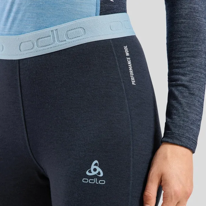 The Revelstoke Performance Wool Warm 34 Bottoms Provincial Blue 8211 Dark Sapphire Melange Women Odlo Base Layers The Revelstoke Performance Wool Warm 34 Bottoms Provincial Blue 8211 Dark Sapphire Melange Women Odlo Base Layers