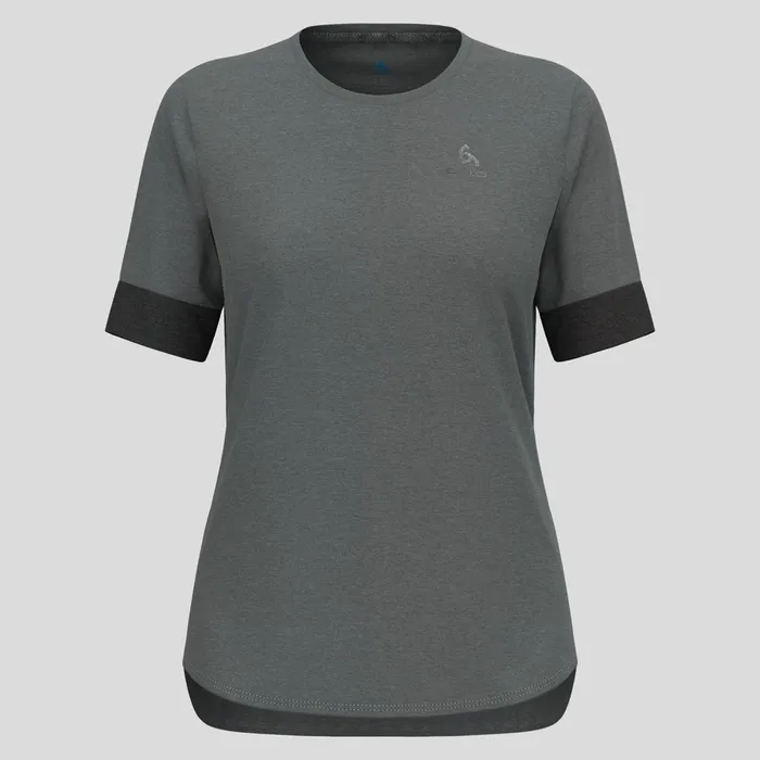 The Ride 365 Cycling Commuter Tshirt Black Melange 8211 Grey Melange Women Odlo Cycling