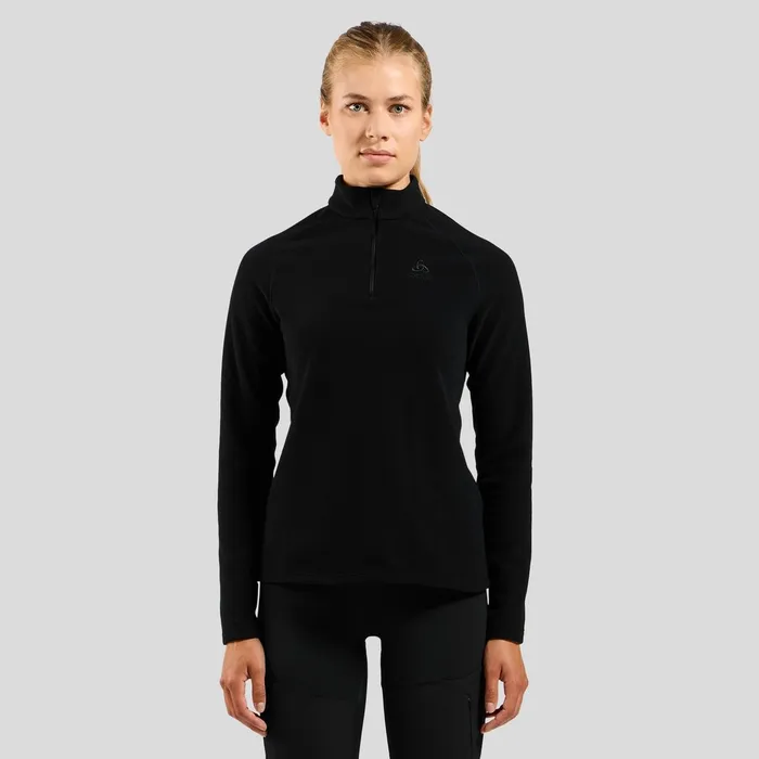 The Rigi Halfzip Mid Layer Black Women Odlo Mid Layers and Longsleeves