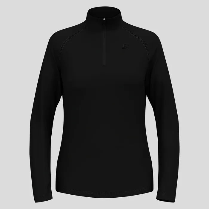 The Rigi Halfzip Mid Layer Black Women Odlo Mid Layers and Longsleeves