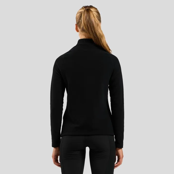 The Rigi Halfzip Mid Layer Black Women Odlo Mid Layers and Longsleeves