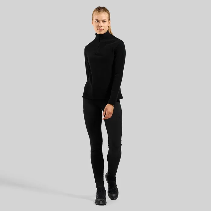 The Rigi Halfzip Mid Layer Black Women Odlo Mid Layers and Longsleeves