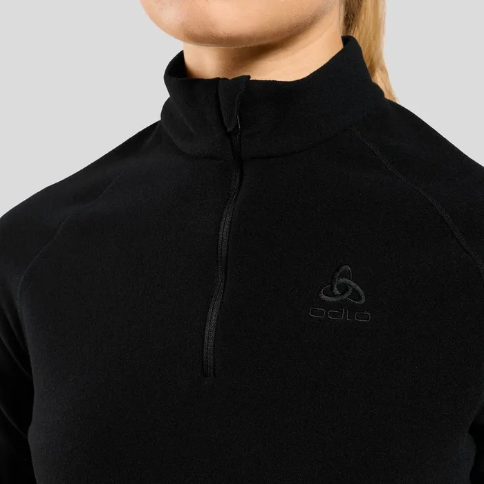 The Rigi Halfzip Mid Layer Black Women Odlo Mid Layers and Longsleeves