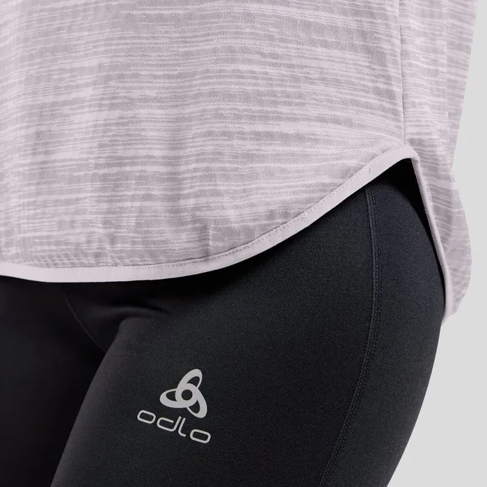 The Run Easy Warm Mid Layer Misty Lilac Melange Women Odlo Mid Layers and Longsleeves