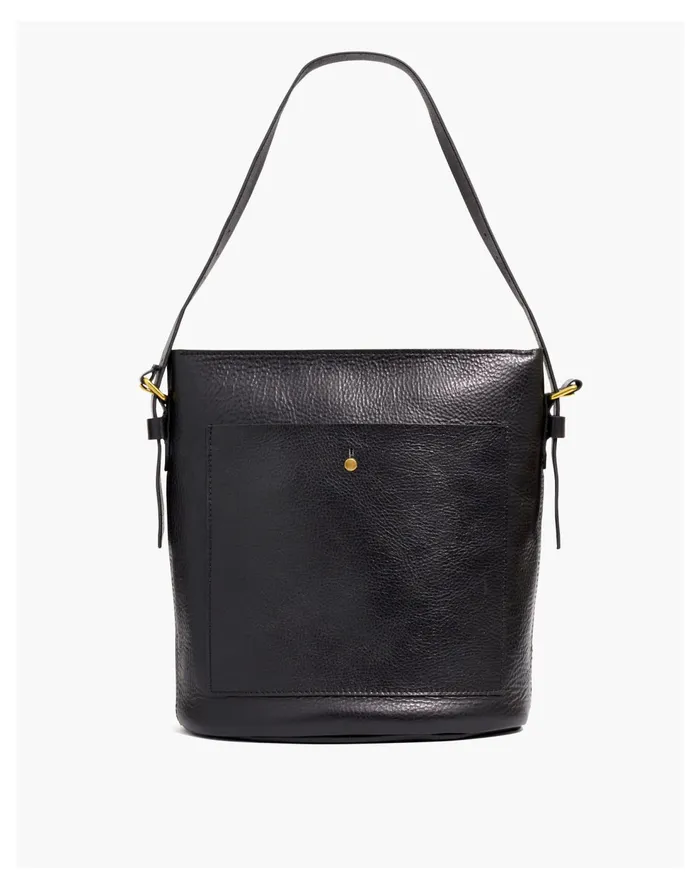 The Transport Bucket Bag True Black Women Madewell Shoulder Bags