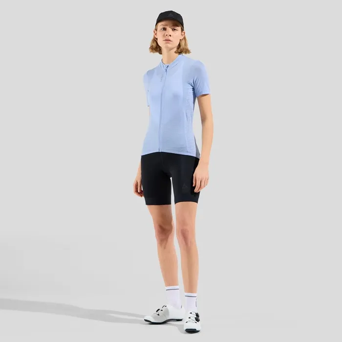 The Zeroweight Performance Wool 125 Cycling Jersey Blue Heron Melange Women Odlo TShirts and Polos The Zeroweight Performance Wool 125 Cycling Jersey Blue Heron Melange Women Odlo TShirts and Polos