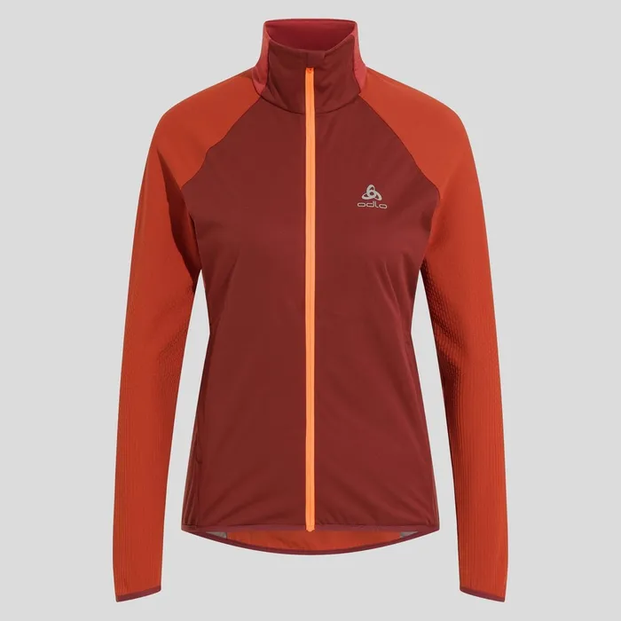 The Zeroweight Warm Hybrid Running Jacket Cinnabar 8211 Spiced Apple Women Odlo Jackets and Vests The Zeroweight Warm Hybrid Running Jacket Cinnabar 8211 Spiced Apple Women Odlo Jackets and Vests