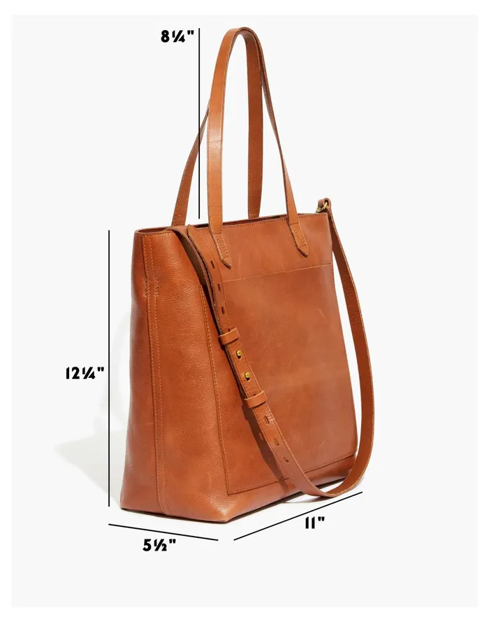 The Zip Top Medium Transport Tote True Black Women Madewell Bag Straps