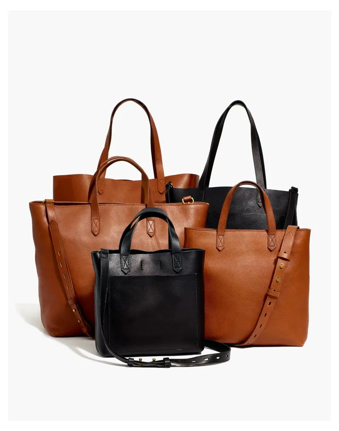 The Zip Top Medium Transport Tote True Black Women Madewell Bag Straps