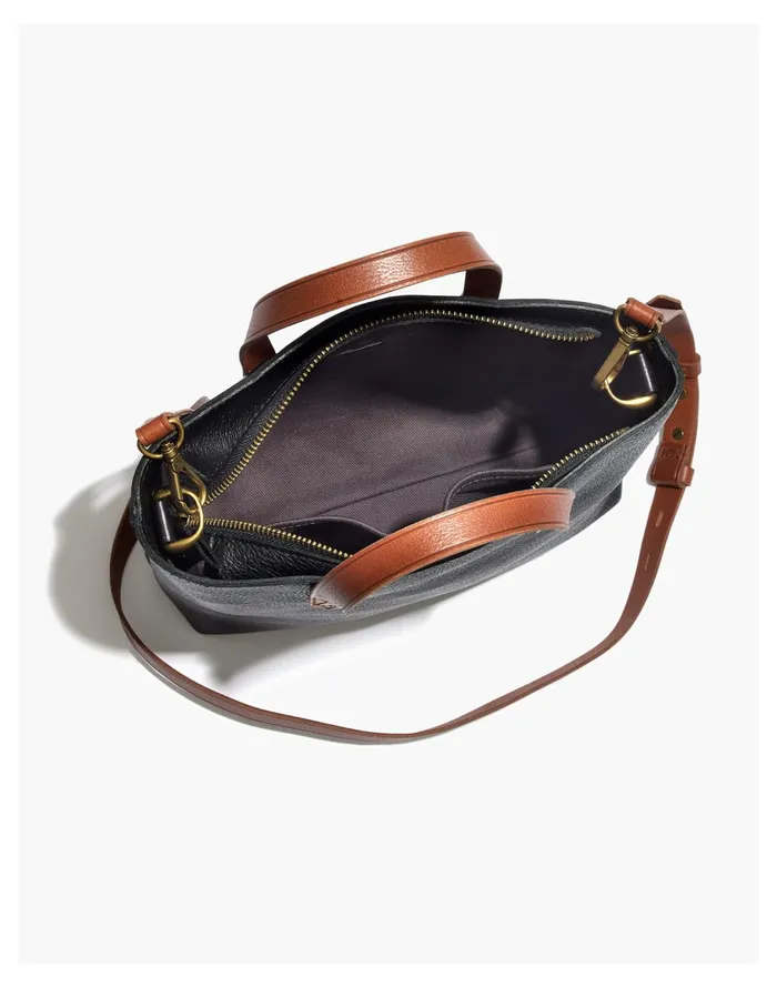 The Zip Top Transport Crossbody True Black Brown Women Madewell Bag Straps