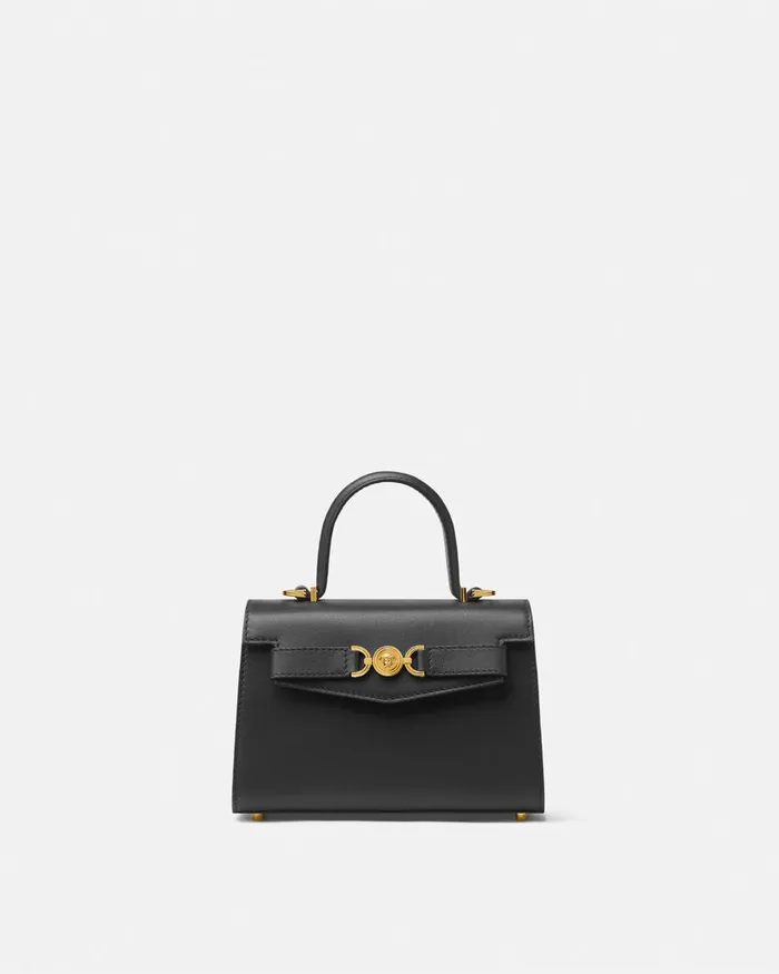 Top Handle Women Versace Medusa 03995 Small Handbag Blackgold