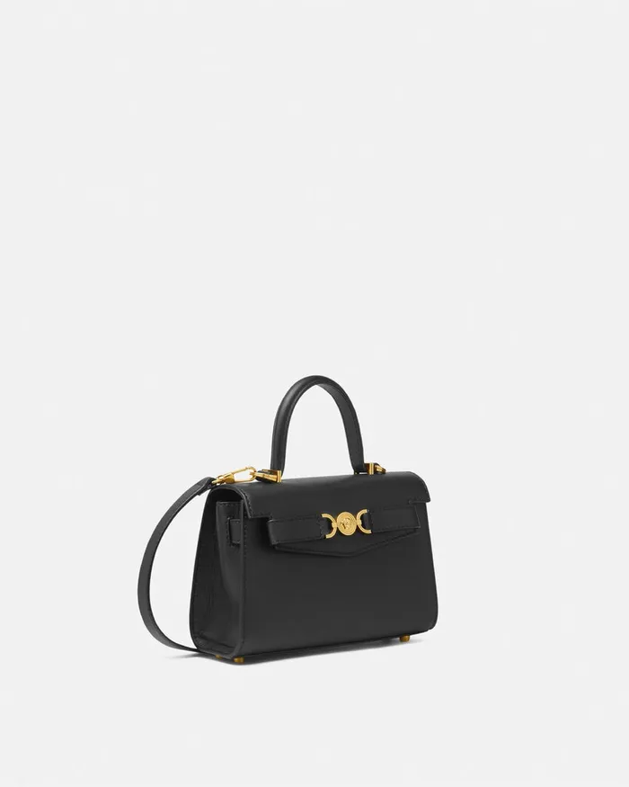 Top Handle Women Versace Medusa 03995 Small Handbag Blackgold