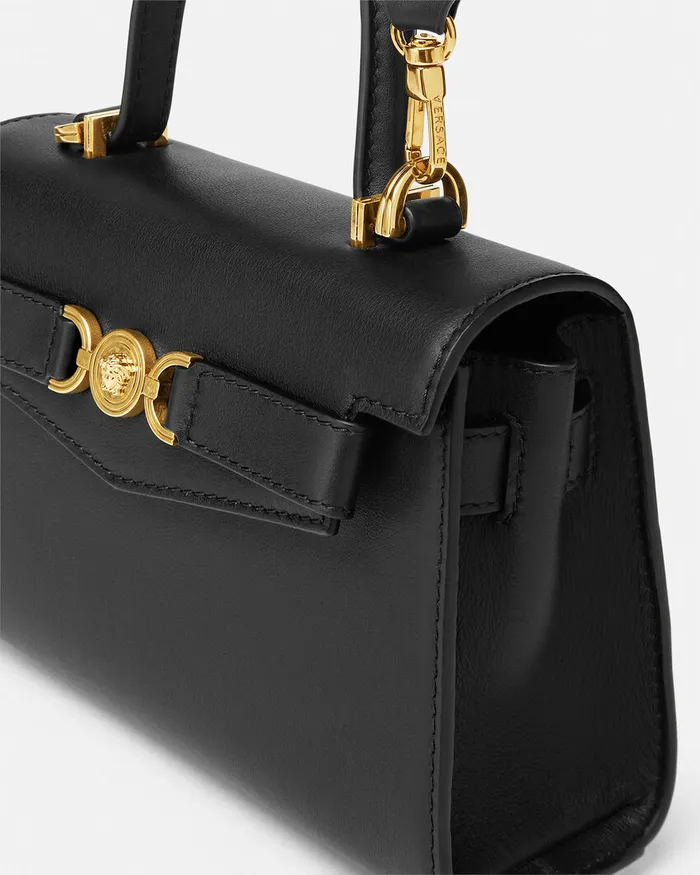 Top Handle Women Versace Medusa 03995 Small Handbag Blackgold