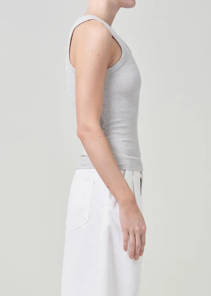 Tops and Bodysuits Women Agolde Poppy Tank Grey Heather