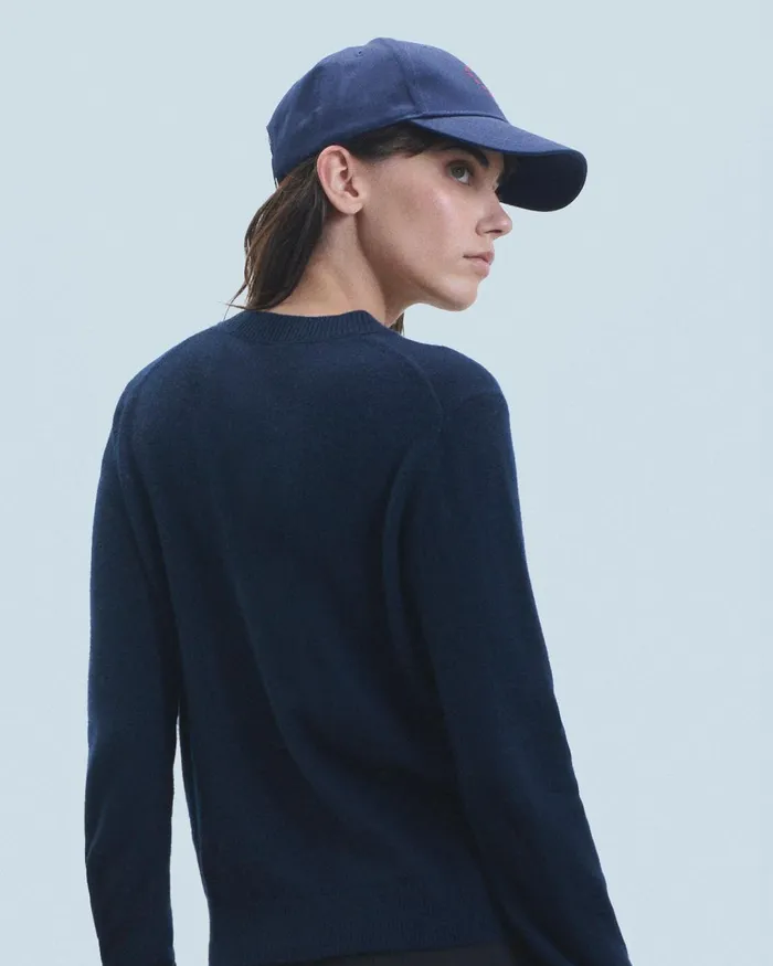 Tote Bags From Future Embroidered Heart Curved Visor Cap Navy