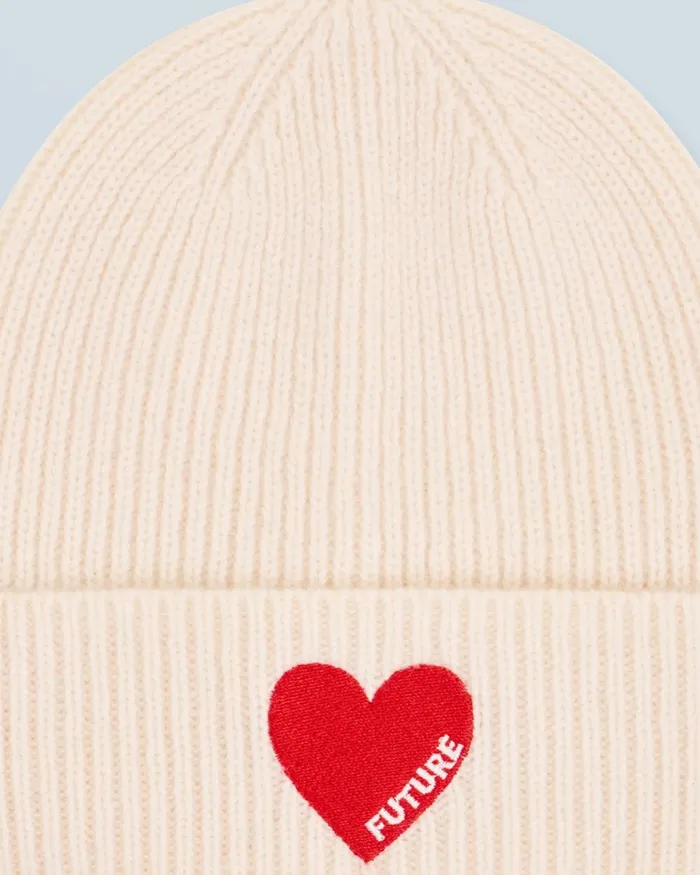 Tote Bags From Future Heart Cuffed Beanie White