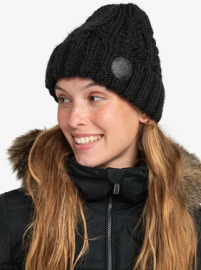 Tram 8211 Beanie True Black Women Roxy Beanies