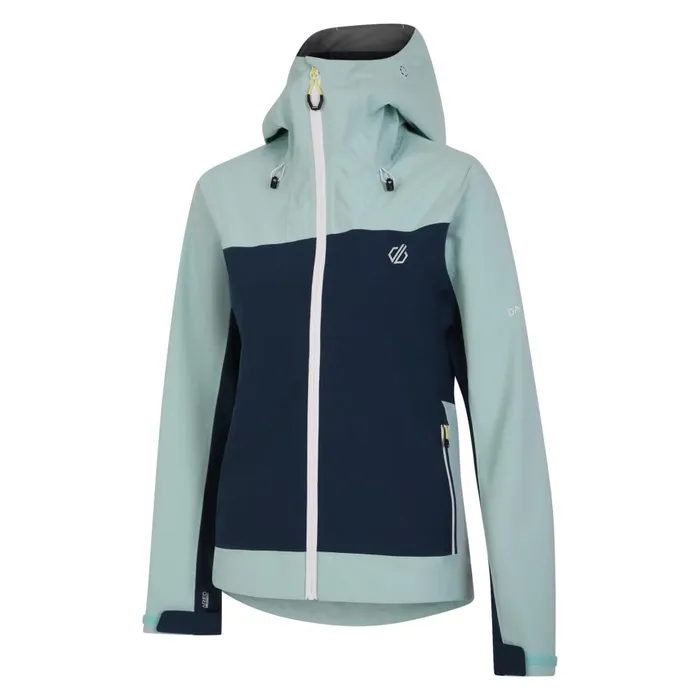 Traversing II Waterproof Jacket Moonlight Denim Mint Green Women Dare 2b Waterproof Jackets