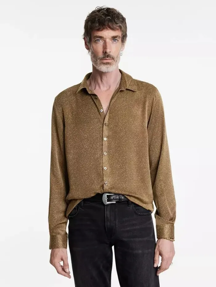 Unisex BUCKS SHIRT Flax Heather John Varvatos Shirts