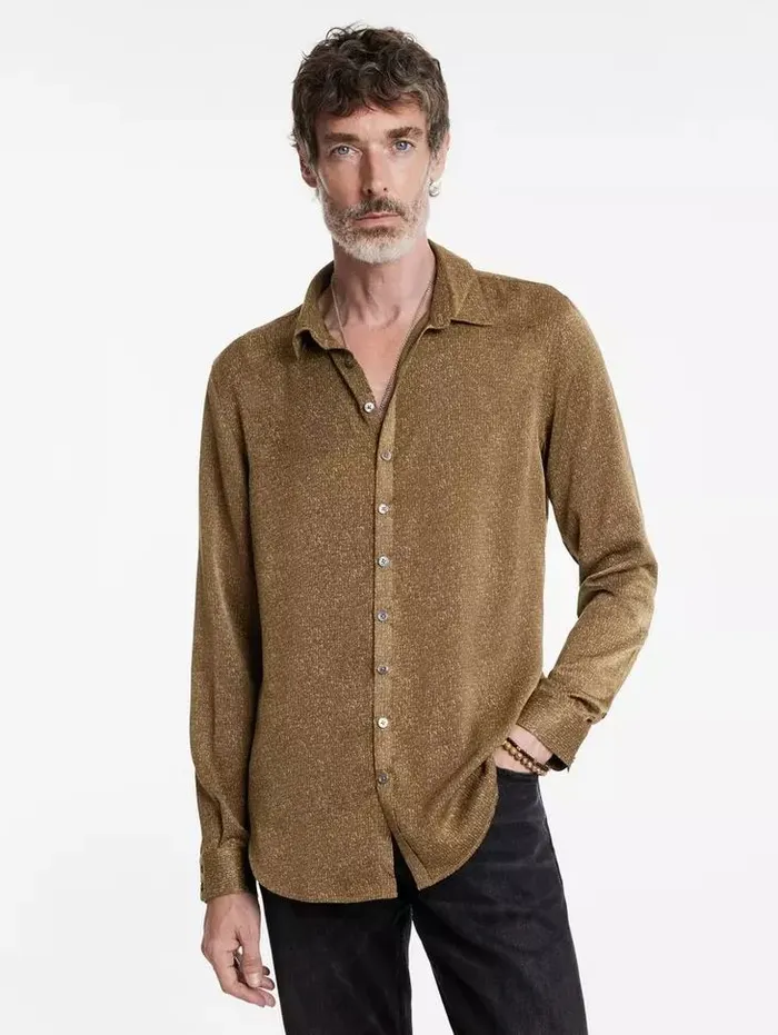 Unisex BUCKS SHIRT Flax Heather John Varvatos Shirts