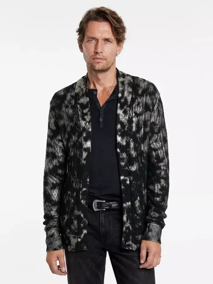 Unisex NAPLES CARDIGAN Black John Varvatos Sweaters