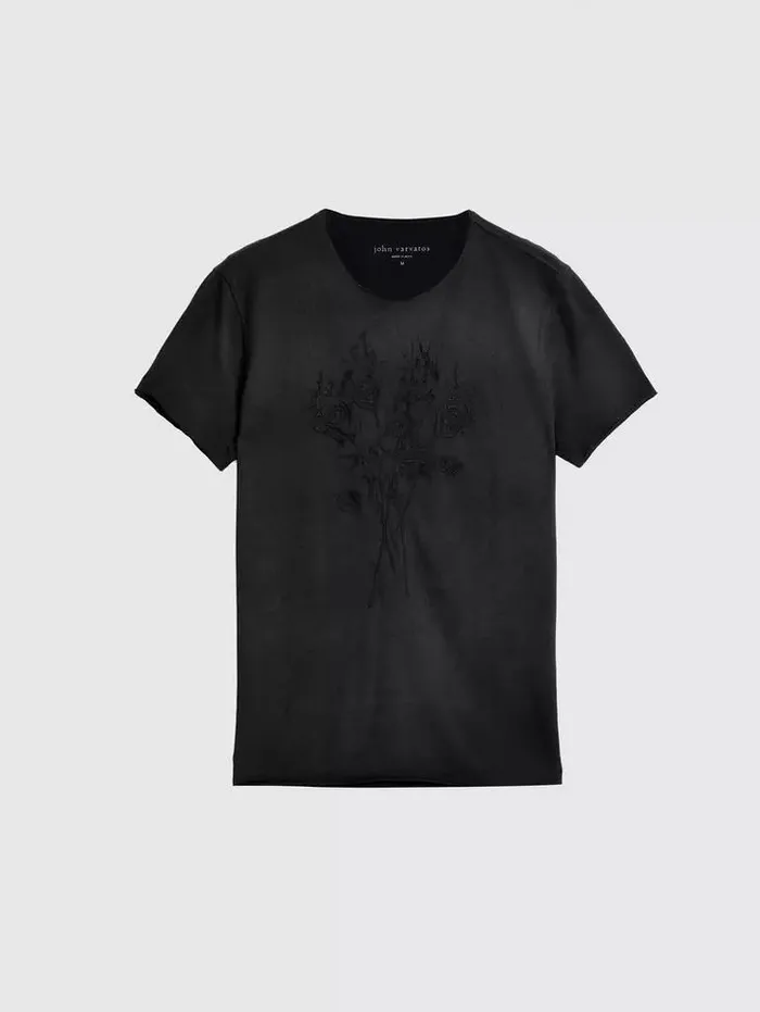 Unisex ROSES TEE Black John Varvatos Graphic Tees